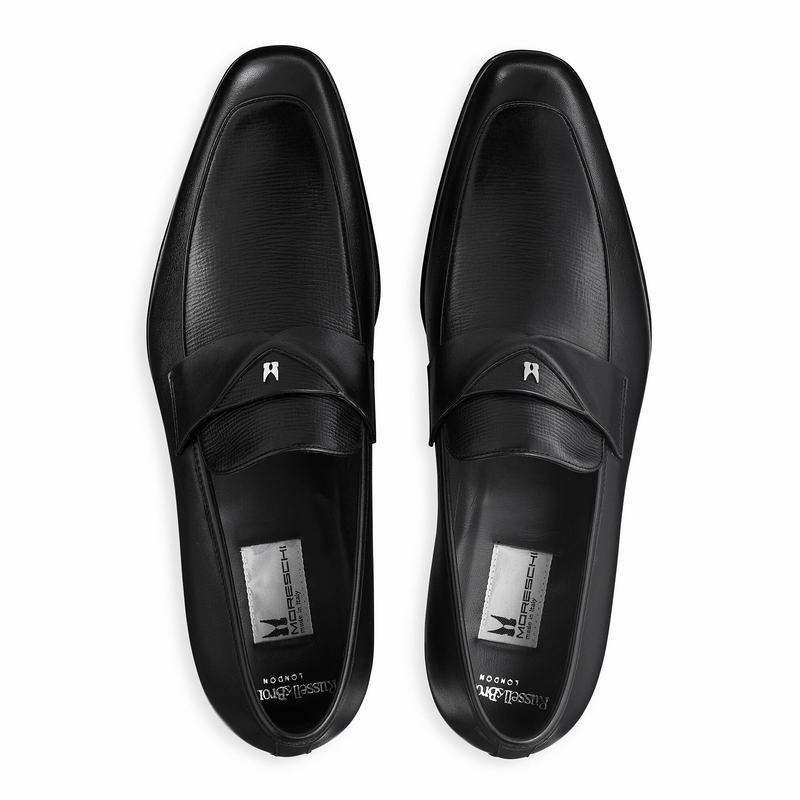 Mokasyny Russell And Bromley Duke Męskie Czarne | UQX1282FG