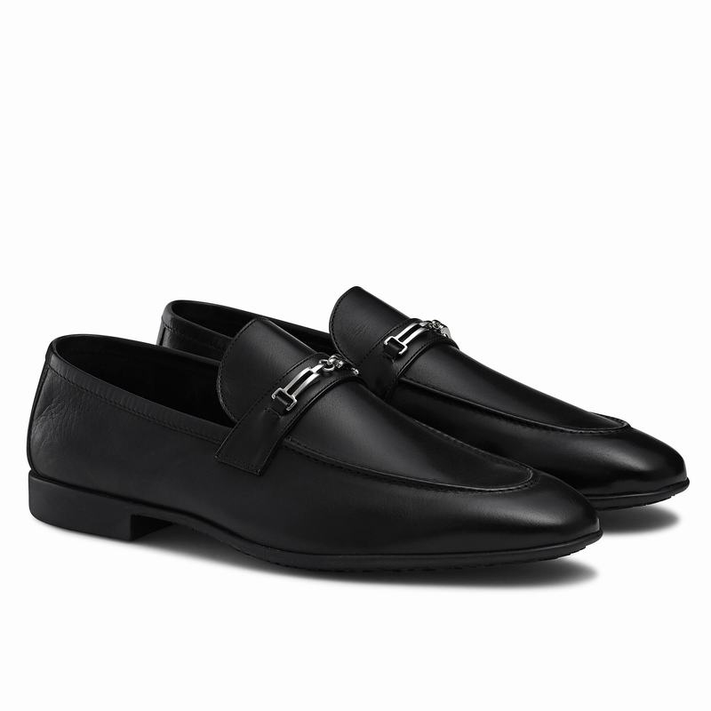 Mokasyny Russell And Bromley Duty Męskie Czarne | IHQ8287SF