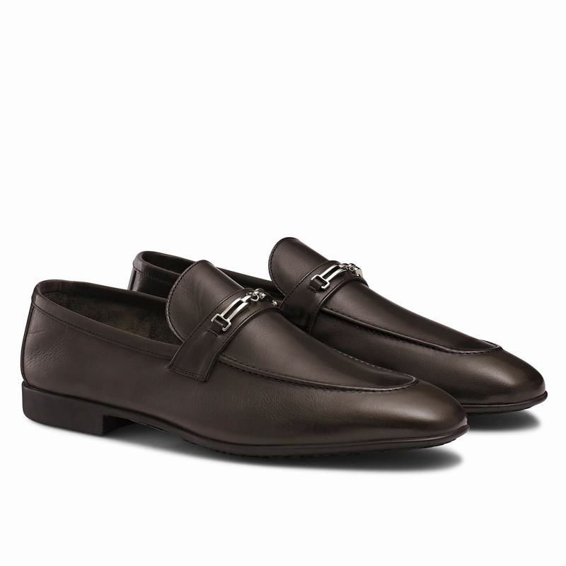 Mokasyny Russell And Bromley Duty Męskie Brązowe | RQK5189BV