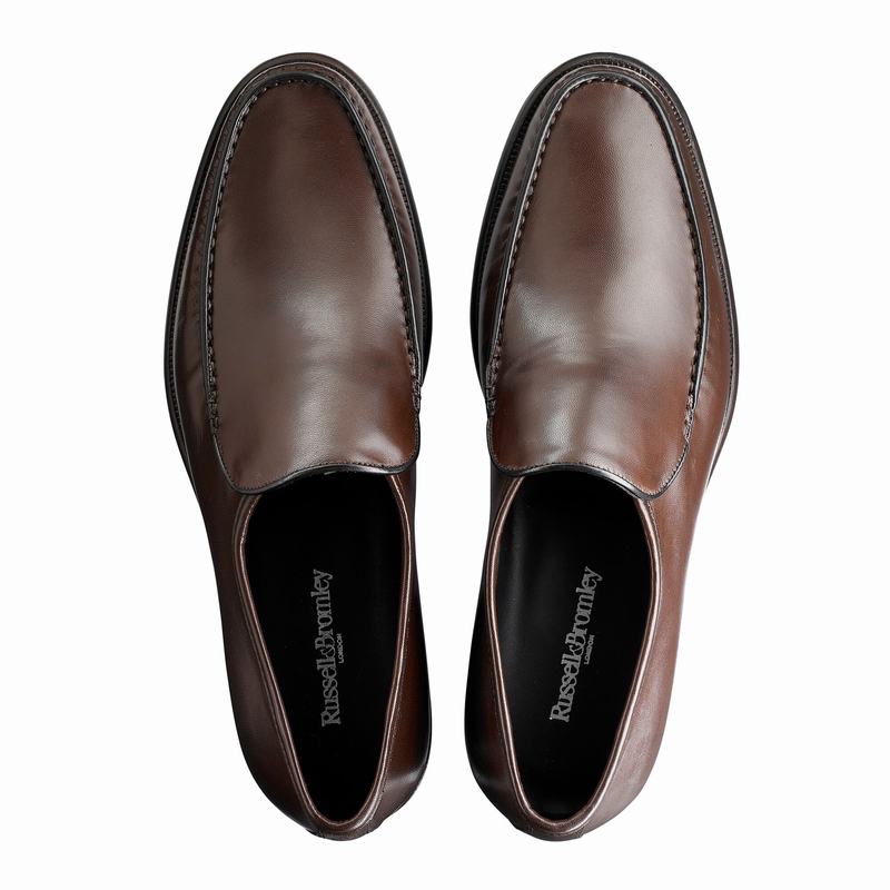 Mokasyny Russell And Bromley Elba Męskie Brązowe | LVD3071CZ