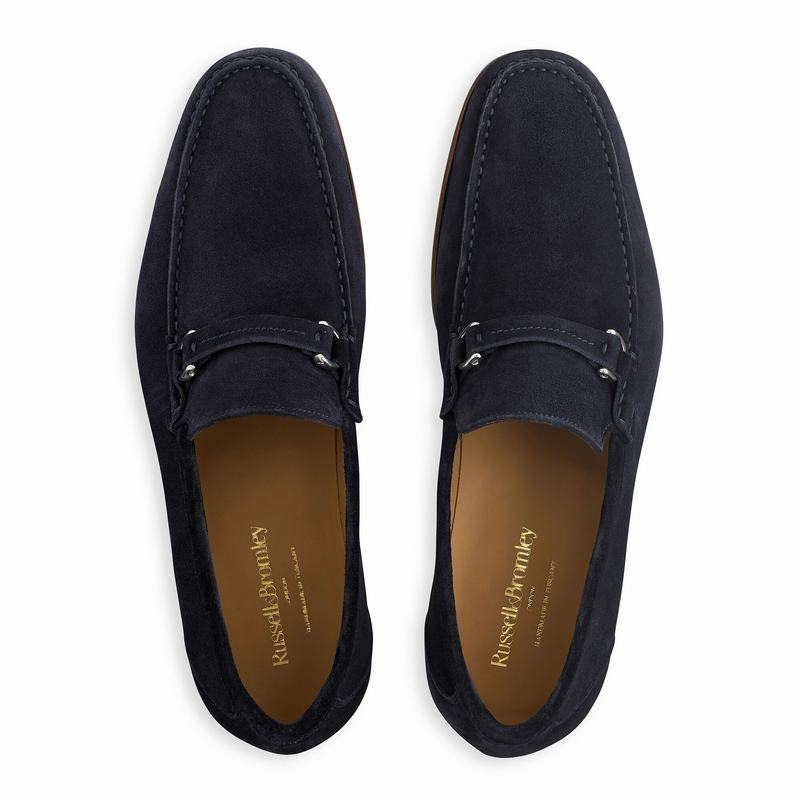 Mokasyny Russell And Bromley Elite Męskie Niebieskie | BOX8492XC