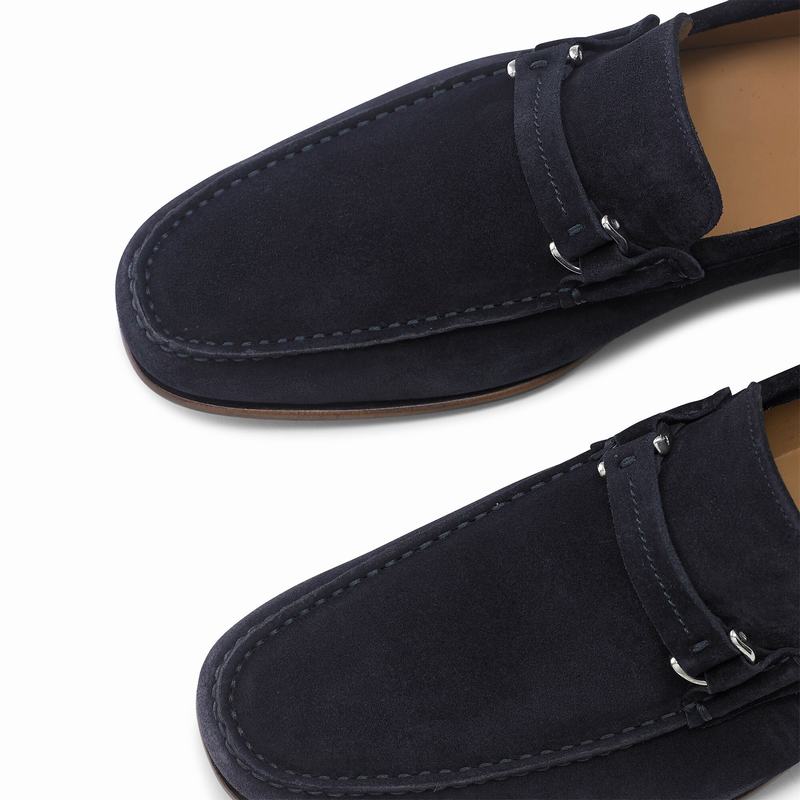 Mokasyny Russell And Bromley Elite Męskie Niebieskie | BOX8492XC