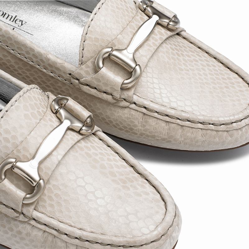 Mokasyny Russell And Bromley Grand Damskie Białe | SEW2670TN