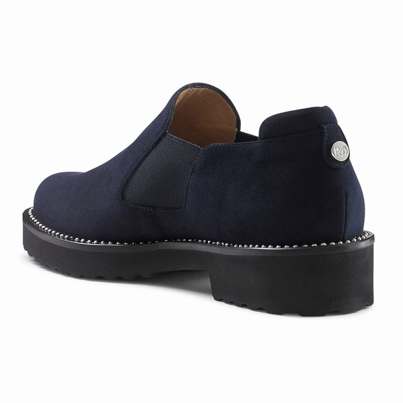 Mokasyny Russell And Bromley Grid Damskie Niebieskie | NAL3511AB