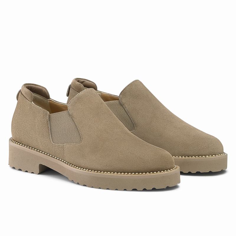 Mokasyny Russell And Bromley Grid Damskie Brązowe | NHU10045ES