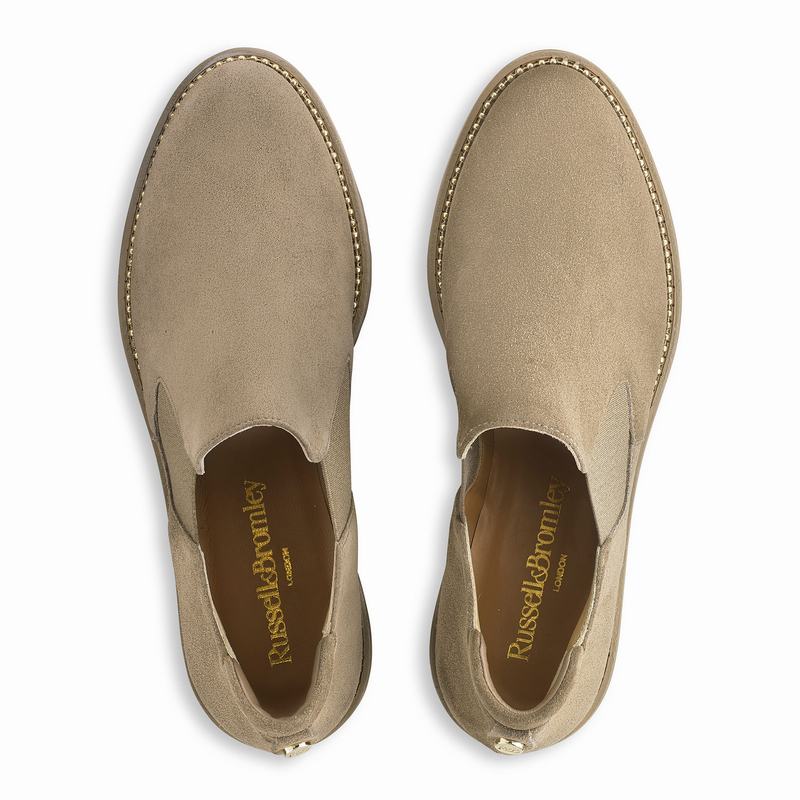 Mokasyny Russell And Bromley Grid Damskie Brązowe | NHU10045ES