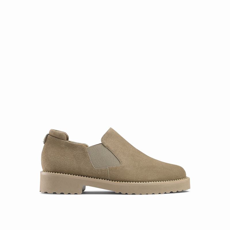 Mokasyny Russell And Bromley Grid Damskie Brązowe | NHU10045ES