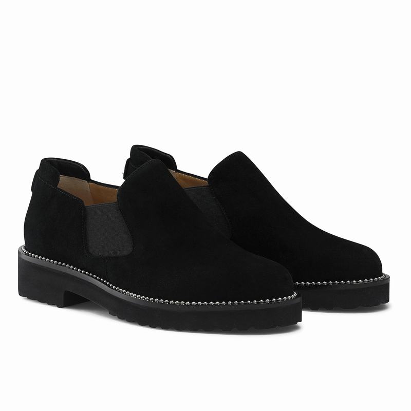 Mokasyny Russell And Bromley Grid Damskie Czarne | ZBF2368FX
