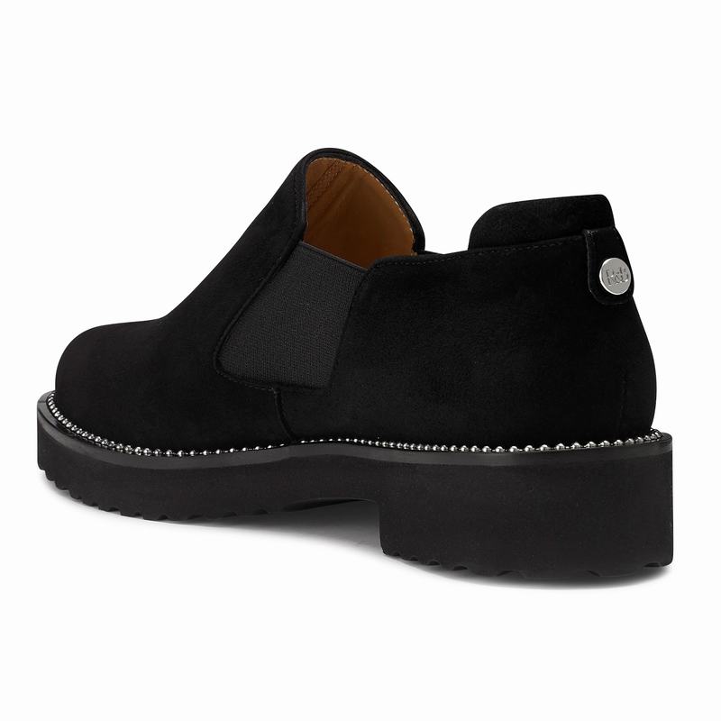 Mokasyny Russell And Bromley Grid Damskie Czarne | ZBF2368FX