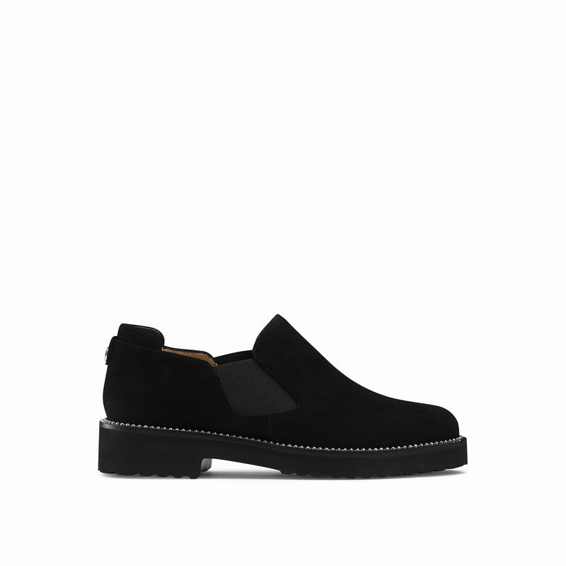 Mokasyny Russell And Bromley Grid Damskie Czarne | ZBF2368FX