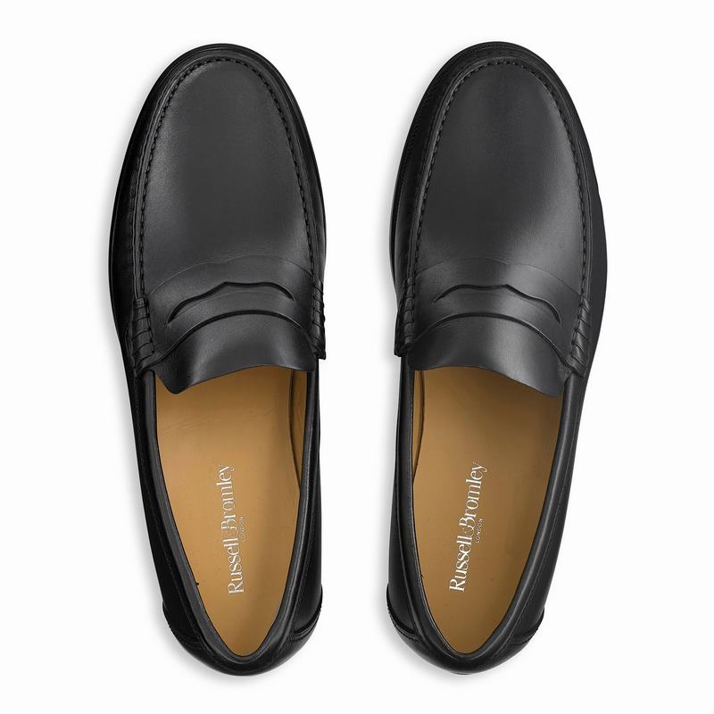 Mokasyny Russell And Bromley Hard Wear Męskie Czarne | BJM3248DB