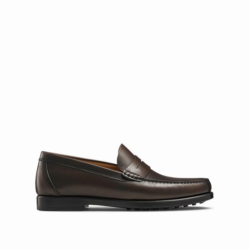 Mokasyny Russell And Bromley Hard Wear Męskie Brązowe | HOU487VX