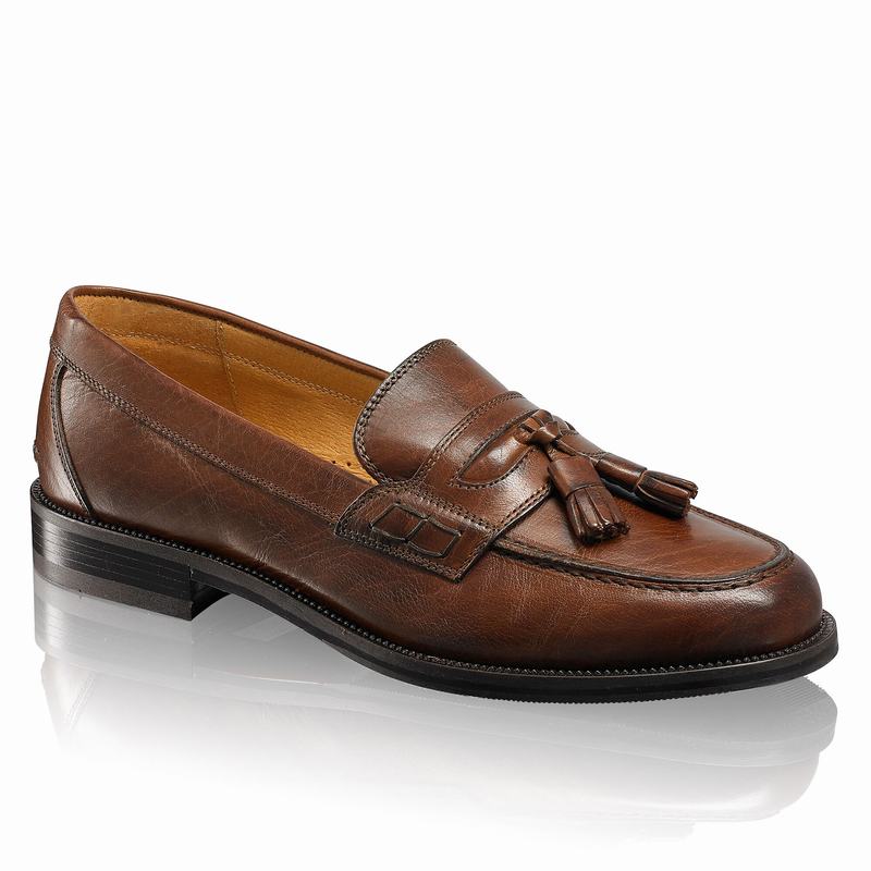 Mokasyny Russell And Bromley Keeble 3 Męskie Brązowe | CFN4546KQ
