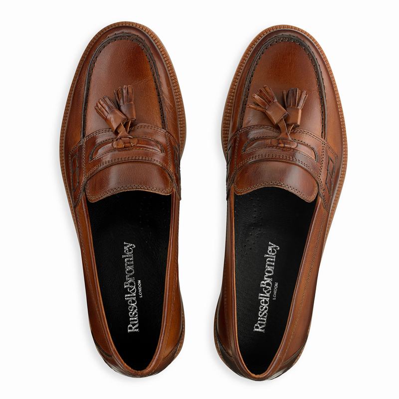 Mokasyny Russell And Bromley Keeble 3 Męskie Brązowe | THN1336ZK