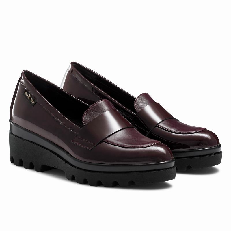Mokasyny Russell And Bromley Limbo Damskie Czerwone | ANO9278FG