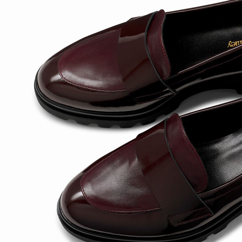 Mokasyny Russell And Bromley Limbo Damskie Czerwone | ANO9278FG