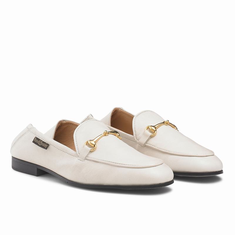 Mokasyny Russell And Bromley Loafer Damskie Białe | BLW4329HO