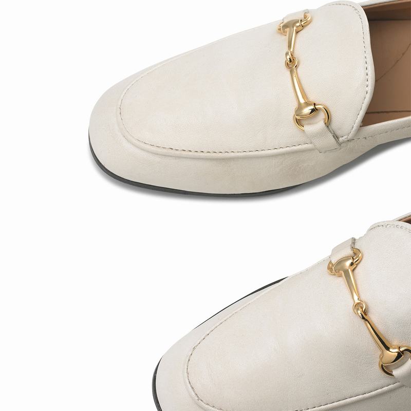 Mokasyny Russell And Bromley Loafer Damskie Białe | BLW4329HO