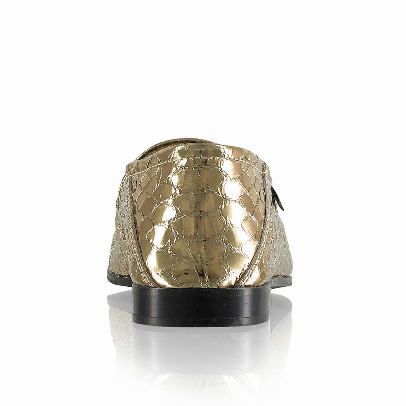 Mokasyny Russell And Bromley Loafer Damskie Metallic | KXG8134PX