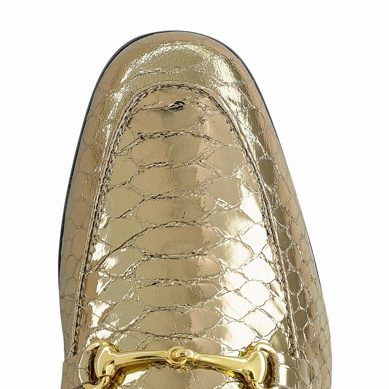 Mokasyny Russell And Bromley Loafer Damskie Metallic | KXG8134PX