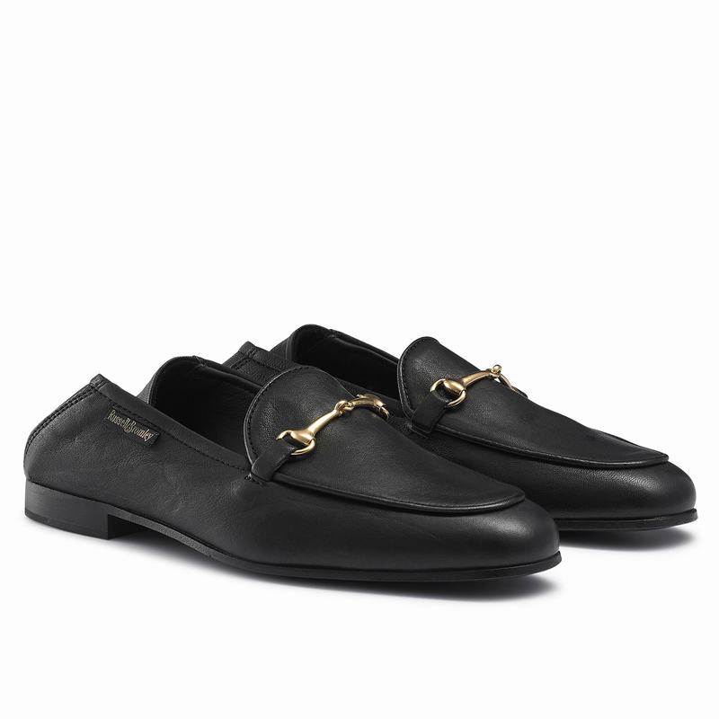 Mokasyny Russell And Bromley Loafer Damskie Czarne | RNY5627EF
