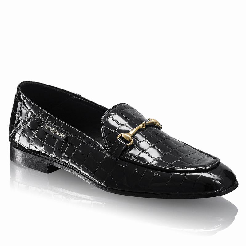 Mokasyny Russell And Bromley Loafer Damskie Czarne | RXB717EX