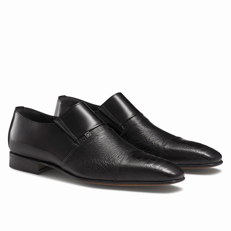 Mokasyny Russell And Bromley Lugano Męskie Czarne | QUU8316BP