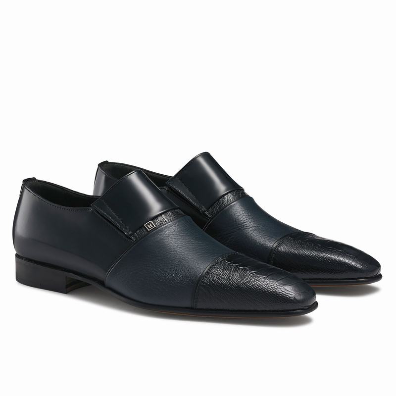 Mokasyny Russell And Bromley Lugano Męskie Niebieskie | WCV2227AL