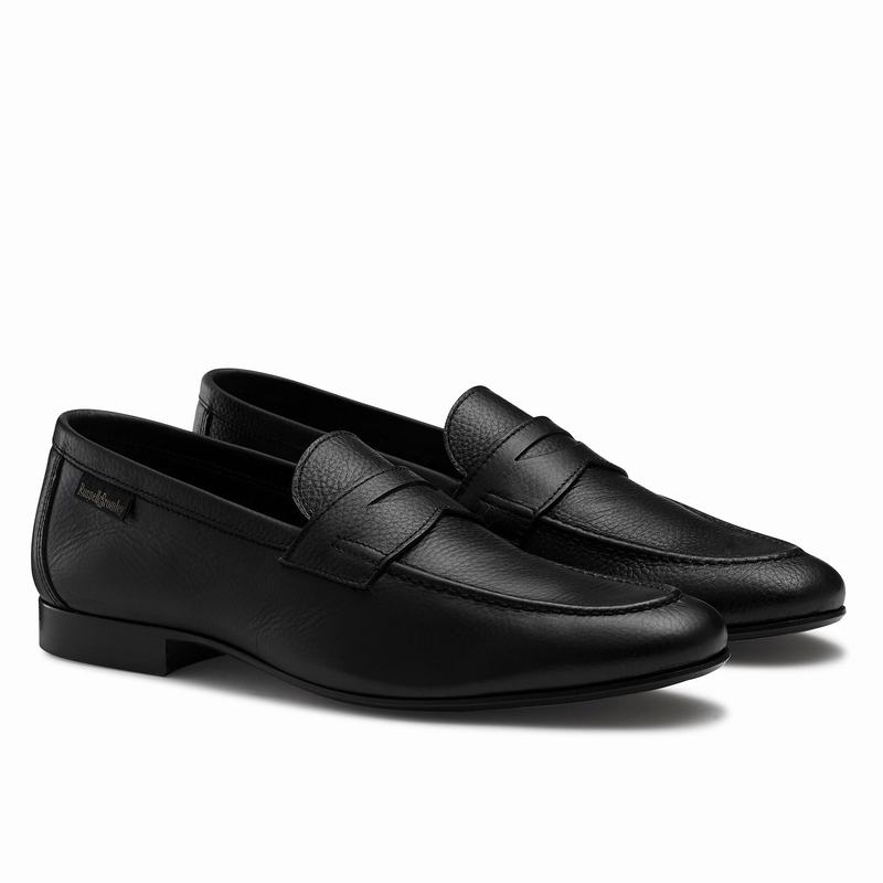 Mokasyny Russell And Bromley Outline Męskie Czarne | FSL2670DF