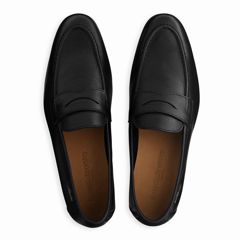 Mokasyny Russell And Bromley Outline Męskie Czarne | FSL2670DF