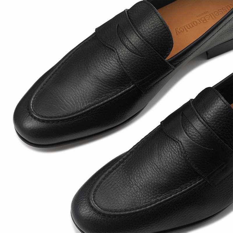 Mokasyny Russell And Bromley Outline Męskie Czarne | FSL2670DF
