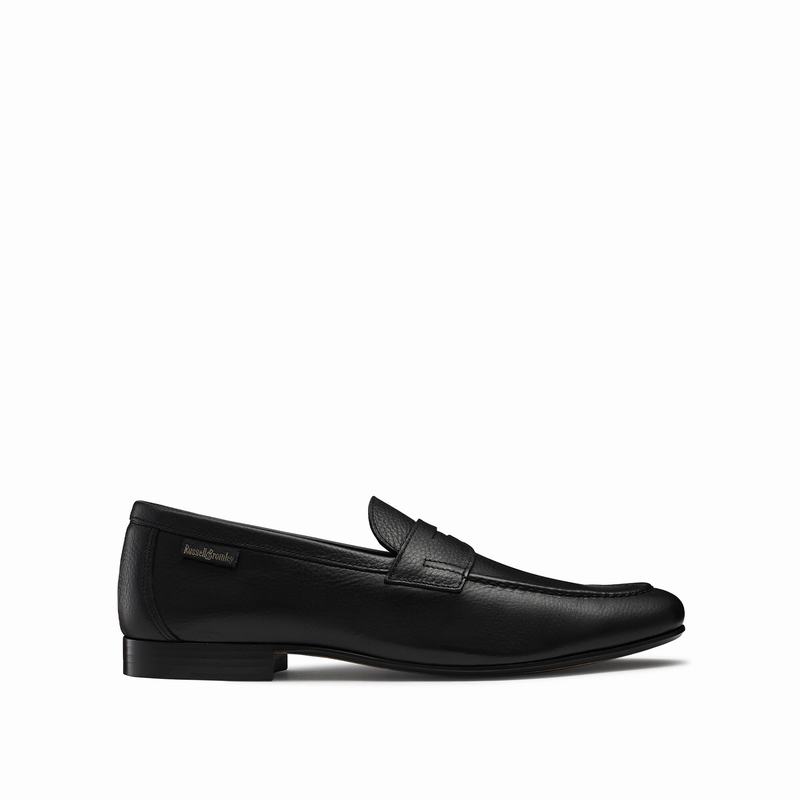 Mokasyny Russell And Bromley Outline Męskie Czarne | FSL2670DF