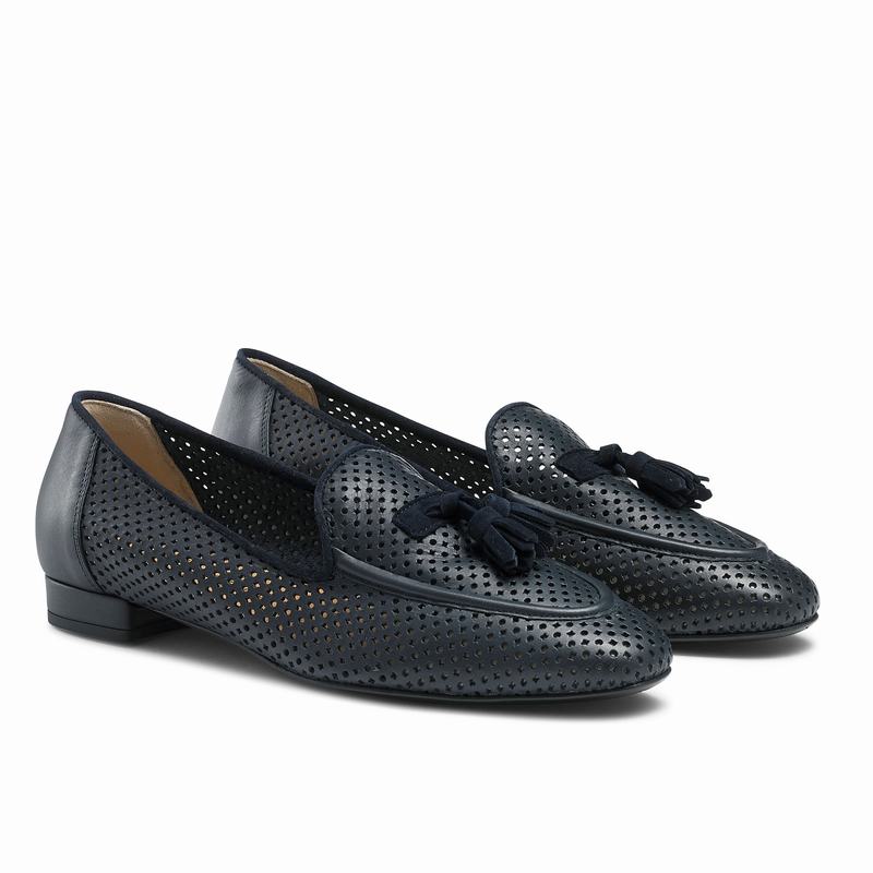 Mokasyny Russell And Bromley Perfect Damskie Niebieskie | XCK5812MV