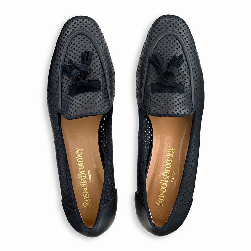 Mokasyny Russell And Bromley Perfect Damskie Niebieskie | XCK5812MV