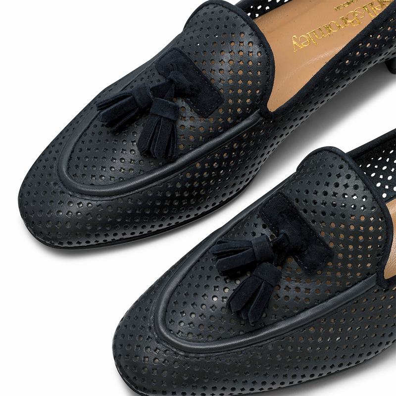 Mokasyny Russell And Bromley Perfect Damskie Niebieskie | XCK5812MV