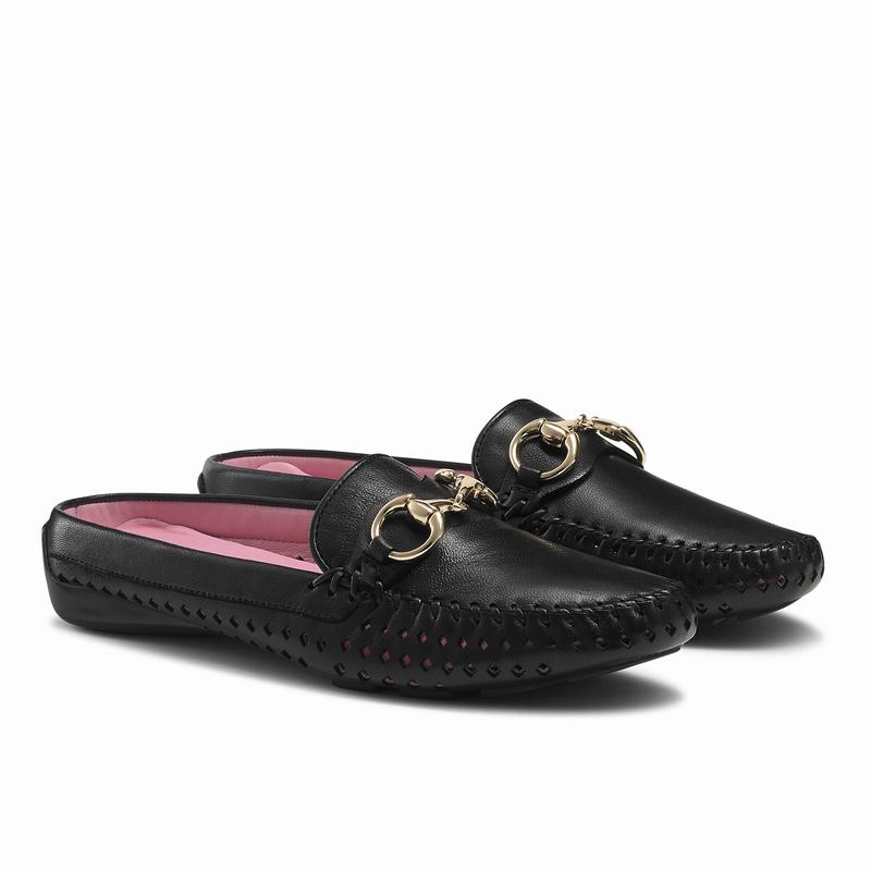 Mokasyny Russell And Bromley Perlamule Damskie Czarne | RFF9118GA