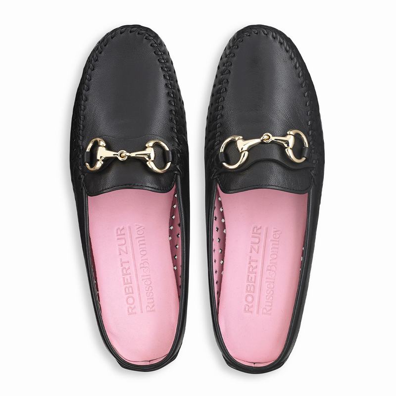 Mokasyny Russell And Bromley Perlamule Damskie Czarne | RFF9118GA