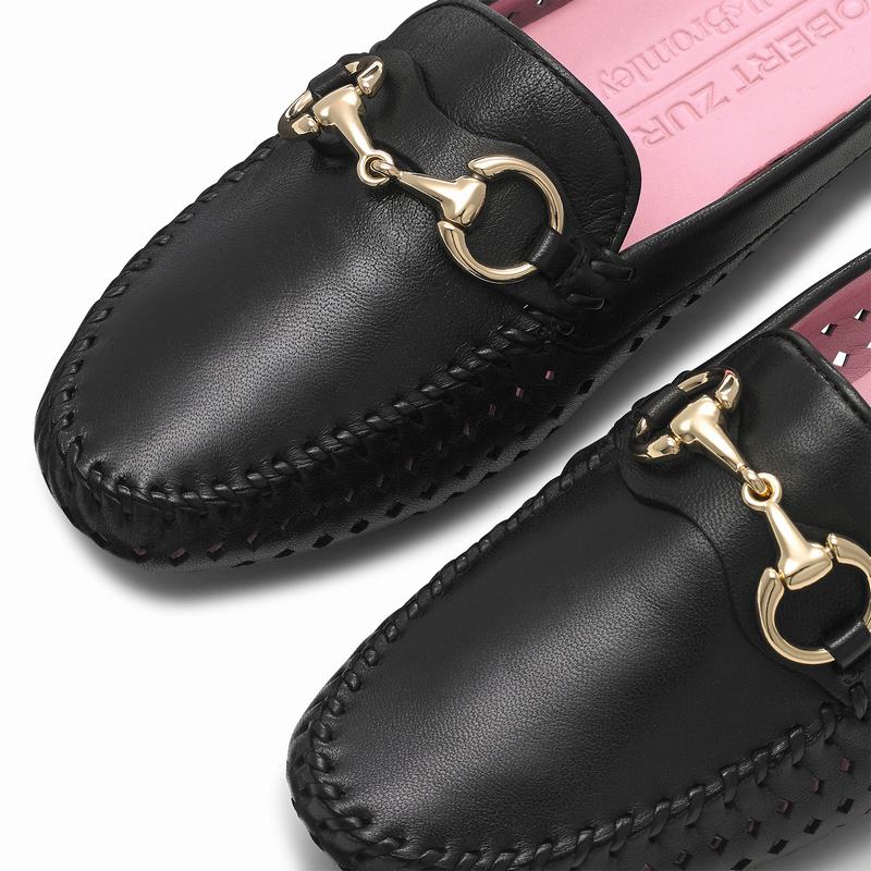 Mokasyny Russell And Bromley Perlamule Damskie Czarne | RFF9118GA