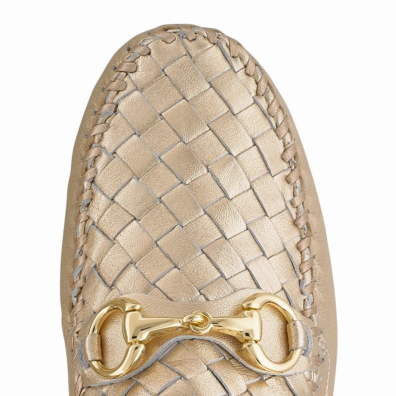 Mokasyny Russell And Bromley Perlata Damskie Metallic | FXU3992SE