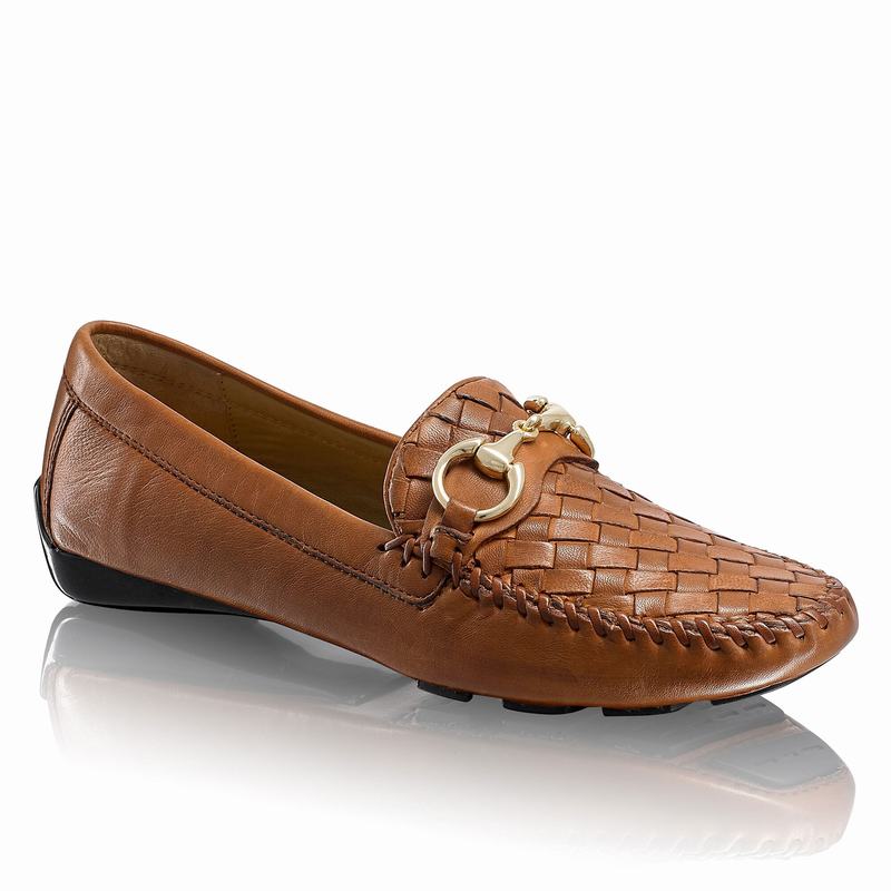 Mokasyny Russell And Bromley Perlata Damskie Brązowe | YZK7849PT