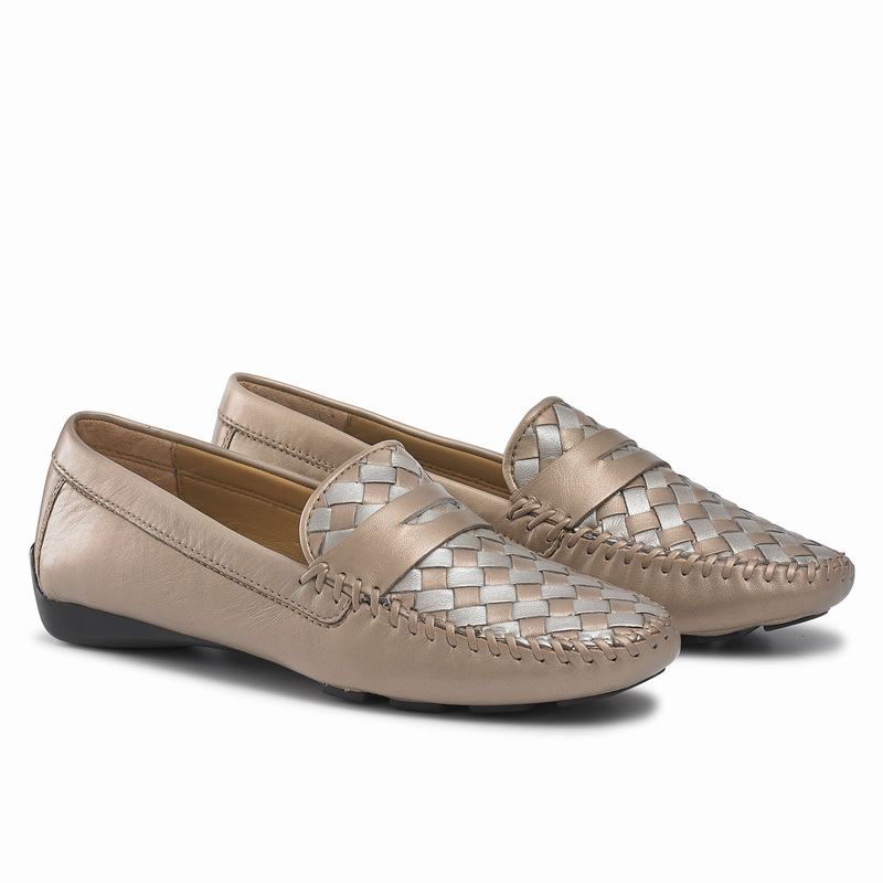 Mokasyny Russell And Bromley Petra Damskie Metallic | DNP7737PL