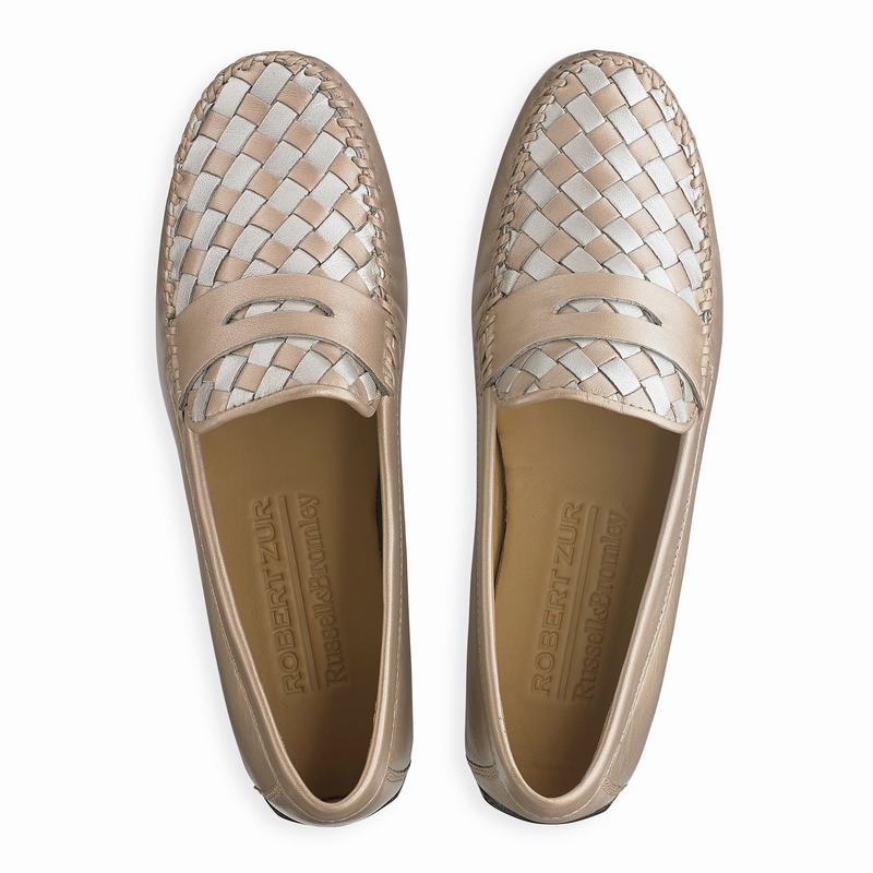 Mokasyny Russell And Bromley Petra Damskie Metallic | DNP7737PL