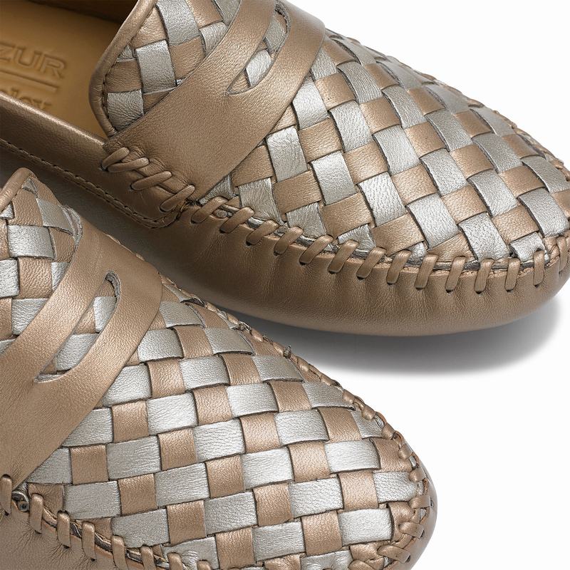Mokasyny Russell And Bromley Petra Damskie Metallic | DNP7737PL