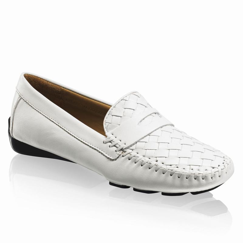Mokasyny Russell And Bromley Petra Damskie Białe | FJR5775RB