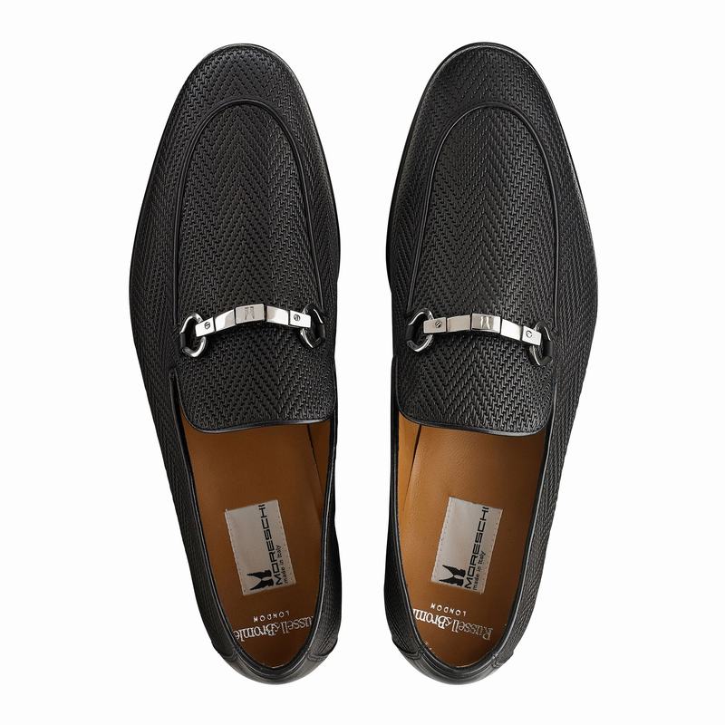 Mokasyny Russell And Bromley Pluto Męskie Czarne | GSX9846IP