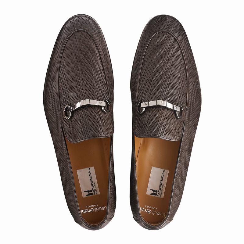 Mokasyny Russell And Bromley Pluto Męskie Brązowe | HZG3013LW