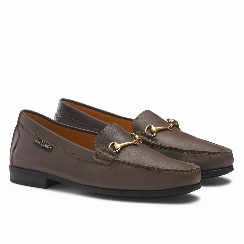 Mokasyny Russell And Bromley Poshmoc Damskie Brązowe | LDX6663BX