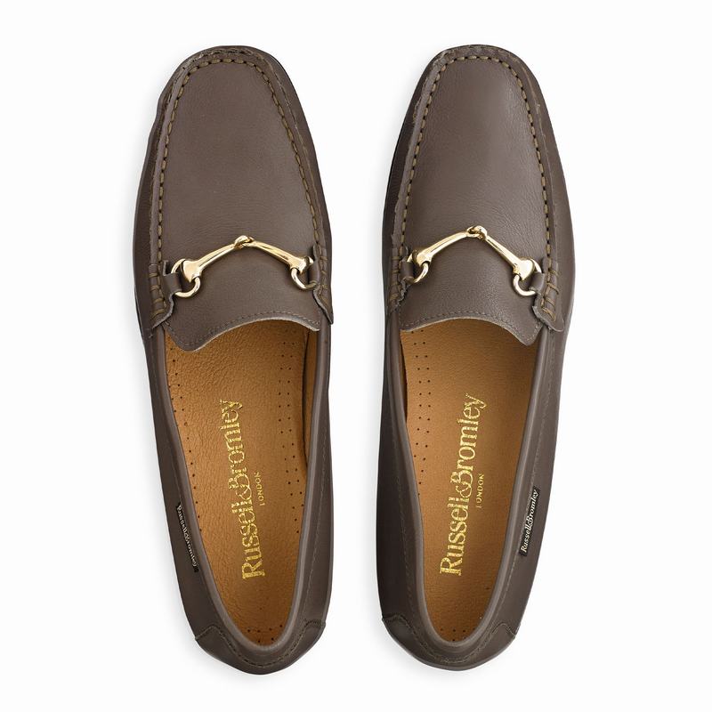 Mokasyny Russell And Bromley Poshmoc Damskie Brązowe | LDX6663BX