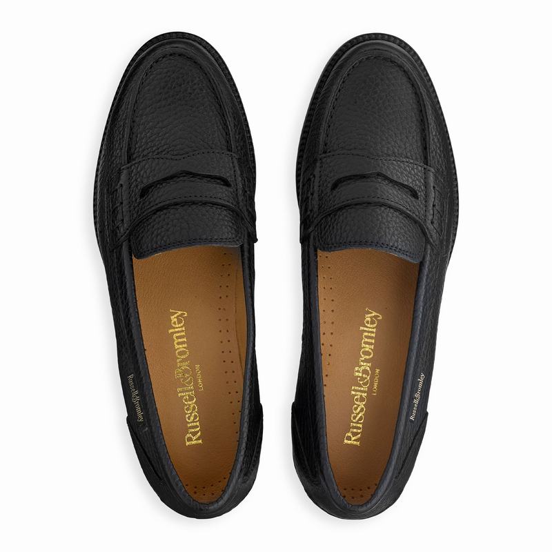 Mokasyny Russell And Bromley Sixpence Damskie Czarne | GVQ3484CW