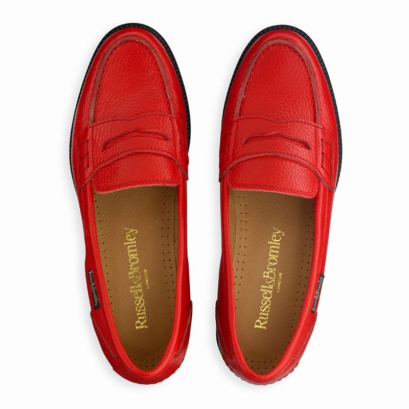 Mokasyny Russell And Bromley Sixpence Damskie Czerwone | WHW3970XA